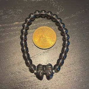 Icy obsidian bracelet